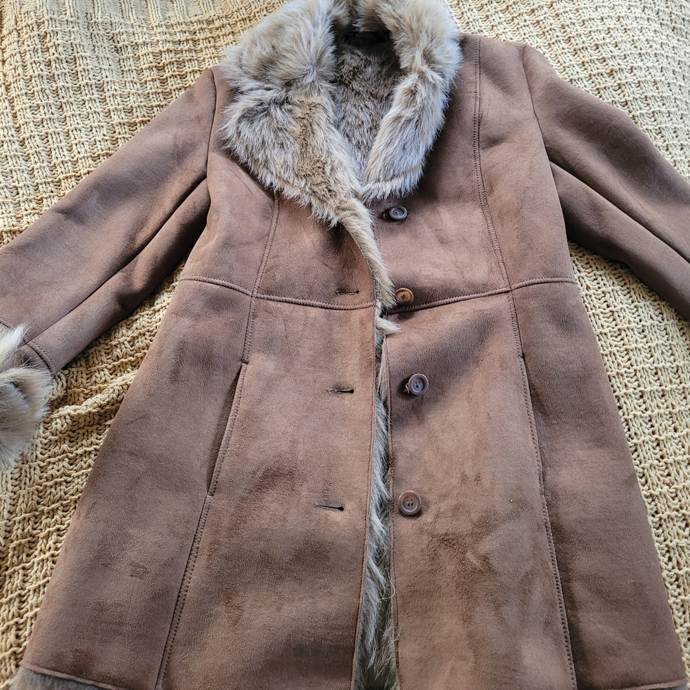 Penny lane stlye faux fur coat